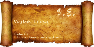 Vojtek Erika névjegykártya